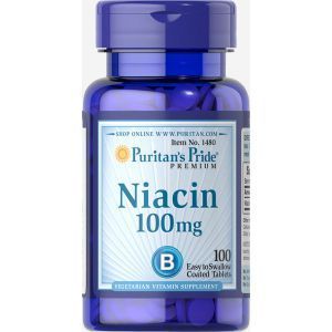 Niacina, Niacina, Puritan's Pride, 100 mg, 100 compresse