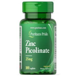 Zinco Picolinato, Puritan's Pride, 25 mg, 100 Capsule