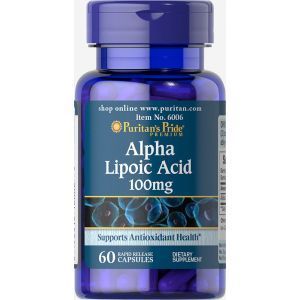 Альфа-липоевая кислота, Alpha Lipoic Acid 100 mg, Puritan's Pride, 100 мг, 60 капсул
