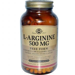 L-аргинин, Solgar, 500 мг, 250 капс
