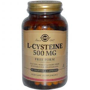 Cisteina, L-Cisteina, Solgar, 500 mg, 90 Capsule