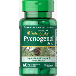 Picnogenolo, Puritan's Pride, 30 mg, 60 capsule
