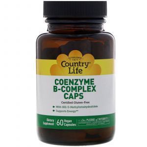 Витамин В, комплекс, (Coenzyme B-Complex), Country Life, 60 капсул (Default)