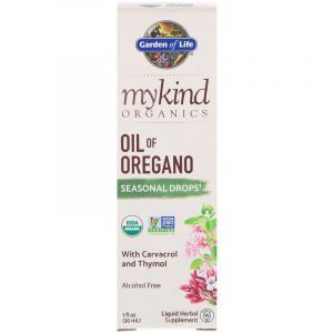 Olio di origano, Olio di origano, Garden of Life, MyKind Organics, gocce, 30 ml