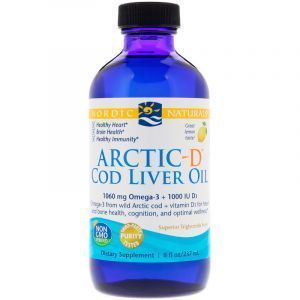 Рыбий жир из печени трески и Д3, Arctic-D Cod Liver Oil, Nordic Naturals, лимон, 237 мл (Default)
