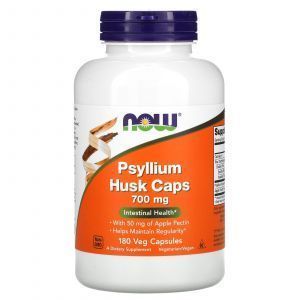 Подорожник в капсулах, Psyllium Husk, Now Foods, 700 мг, 180 капсу