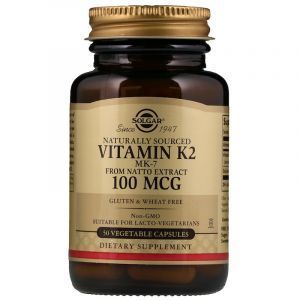 Витамин К2 (Vitamin K2), Solgar, 100 мкг, 50 капсул (Default)