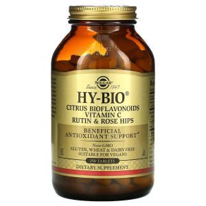Биофлавоноиды, витамин С, рутин и шиповник, Hy-Bio, Citrus Bioflavonoids, Solgar, 250 таблеток