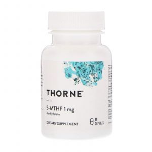 Folate, 5-MTHF, Thorne Research, 1 mg, 60 capsule