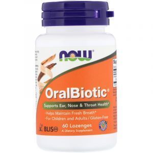 Пробиотики (орал), OralBiotic, Now Foods, 60 таблеток для рассасывания (Default)