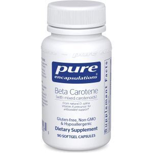 Beta Carotene (con Carotenoidi Misti), Beta Carotene, Incapsulamenti Puri, Antiossidante e Precursore di Vitamina A, 90 Capsule