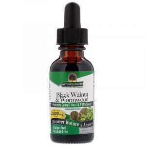 Черный орех и полынь (Black Walnut Wormwood), Nature's Answer, без спирта, 2000 мг, 30 мл. (Default)
