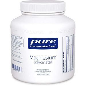 Glicinato di magnesio, incapsulamenti puri, stress, sonno, salute del cuore, dei nervi, dei muscoli e del metabolismo, 180 capsule