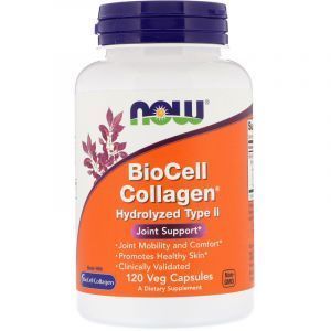 BioSil Collagen Type II, BioCell Collagen, Now Foods, Idrolizzato, 120 Capsule
