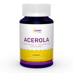 Acerola, Sunny Caps, 500 mg, 60 compresse