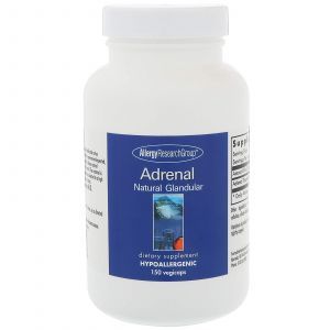 Поддержка надпочечников, Adrenal Natural Glandular, Allergy Research Group, 150 кап.