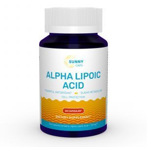 Альфа-липоевая кислота, Alpha-Lipoic Acid Powerfull, Sunny Caps, 60 капсул