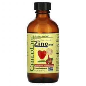 Zinc Plus, Aroma Naturale Mango Fragola, Zinc Plus, ChildLife, 118 ml