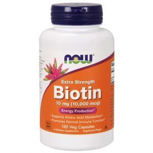 Biotina, Biotina, Now Foods, Extra Forte, 10 mg (10.000 mcg), 120 Capsule Veg