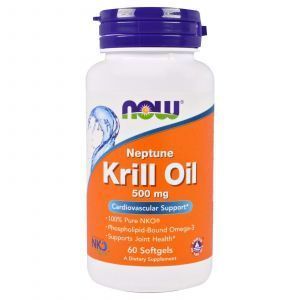 Масло криля, Krill Oil, Now Foods, 500 мг, 60 капс