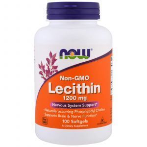 Lecitina, Now Foods, 1200 mg, 100 capsule molli