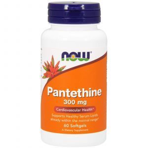 Пантетин, Pantethine, Now Foods, 300 мг, 60 капсу