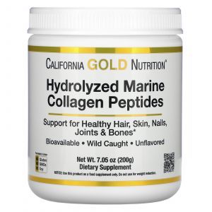 Peptidi di collagene marino idrolizzato, California Gold Nutrition, 200 g