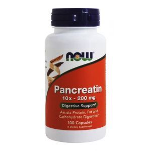 Pancreatina, Now Foods, 10X 200mg, 100 capsule