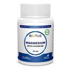 Магний и витамин В6, Magnesium with Vitamin B6, Biotus, 100 таблеток