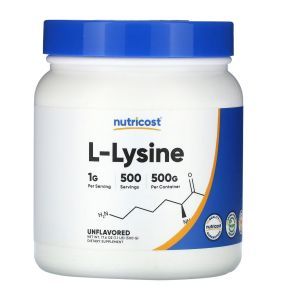  L-лизин, L-Lysine, Solaray, 500 мг, 120 капсул