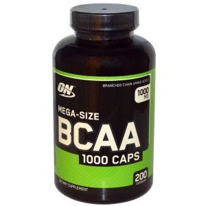 BCAA Mega, BCAA Mega-Size, Nutrizione Ottima, 1000 mg, 200 Capsule