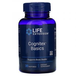 Улучшение работы мозга, Cognitex Basics, Life Extension, 30 капсул