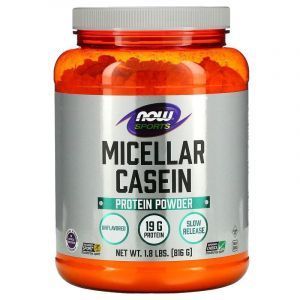 Мицеллярный казеин, Micellar Casein, Now Foods, Sports, порошок, без ароматизаторов, 816 г