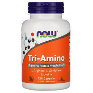 Аргинин, лизин и орнитин, Tri-Amino, Now Foods, 120 капсул
