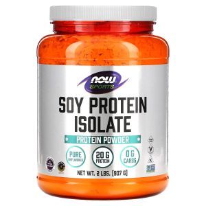 Изолят соевого протеина, Soy Protein Isolate, Now Foods, Sports, порошок, чистый, без вкуса, 907 г
