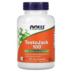 Репродуктивное здоровье мужчин, TestoJack 100, Now Foods, 120 вегетарианских капсул
