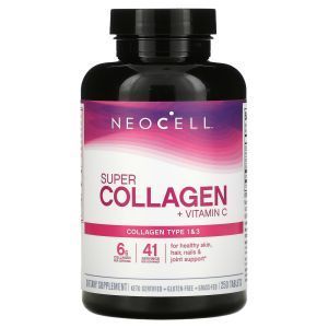 Super collagene, tipo 1 e 3, collagene + C, Neocell, 6000 mg, 250 compresse