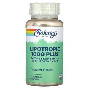 Липотропик 1000 Плюс, Lipotropic 1000 Plus, Solaray, 100 капсул

