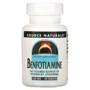 Benfotiamina, Source Naturals, 150 mg, 60 compresse