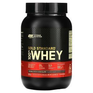 Протеин сывороточный, Whey Gold Standard, Optimum Nutrition, с насыщенным шоколадным вкусом, 907 грамм