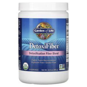 Очищающая смесь с клетчаткой, DetoxiFiber, Garden of Life, специальные детоксикационные волокна, 300 г
