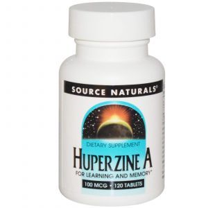 Vitamine per il cervello, Huperzine A, Source Naturals, 100 mcg, 120 compresse
