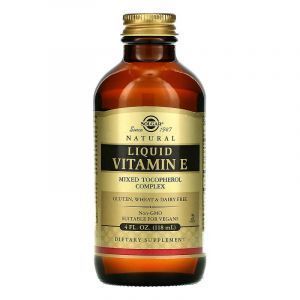 Витамин Е натуральный, Liquid Vitamin E, Solgar, 118 мл
