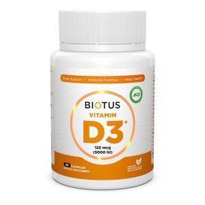 Vitamina D3, Vitamina D3, Biotus, 5000 UI, 60 Capsule